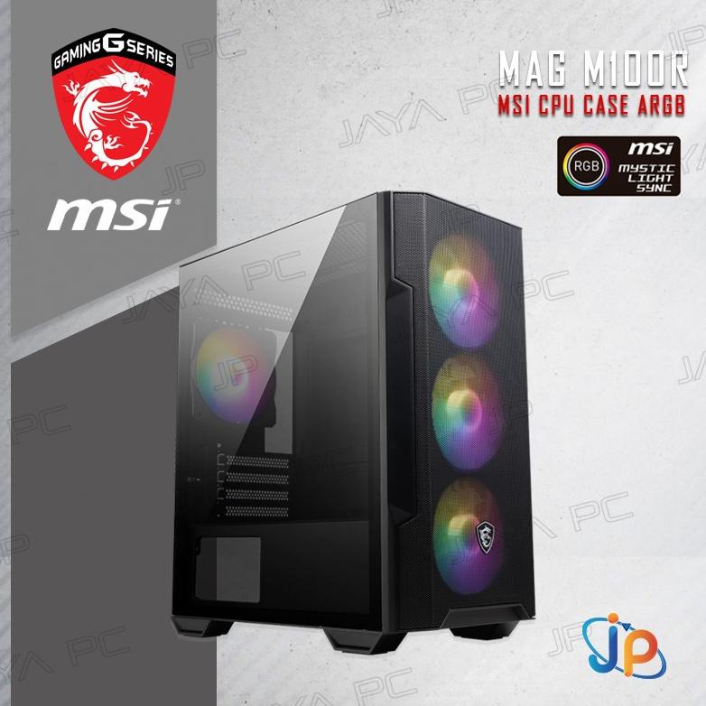 Jual Msi Gaming Cpu Case Mag Forge M100R Argb - Tempered Glass Chassis ...