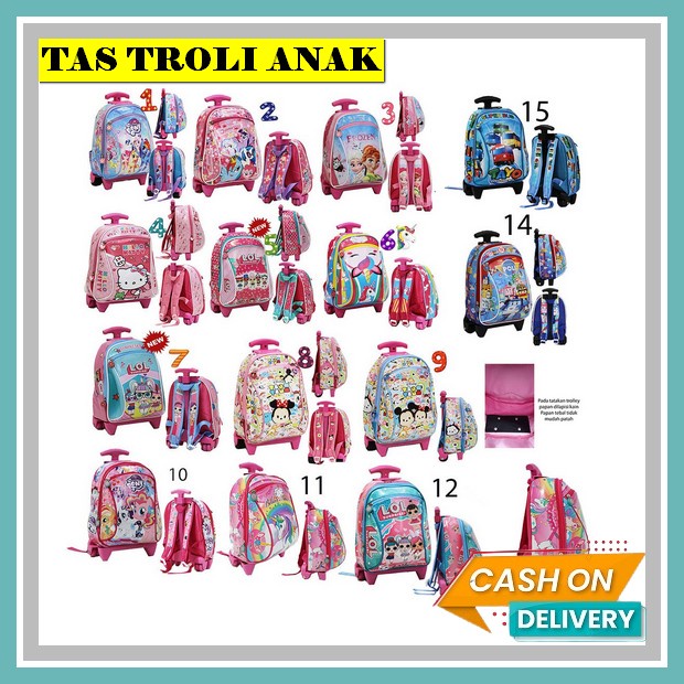 Jual Tas Troli Sekolah Tk Sd Kuda Unicorn Timbul Glossy Backpack Horse ...