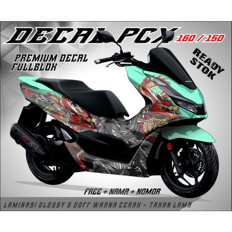 Jual Sticker Variasi Decal Full Body Honda Pcx Motip Naga Bisa Juga