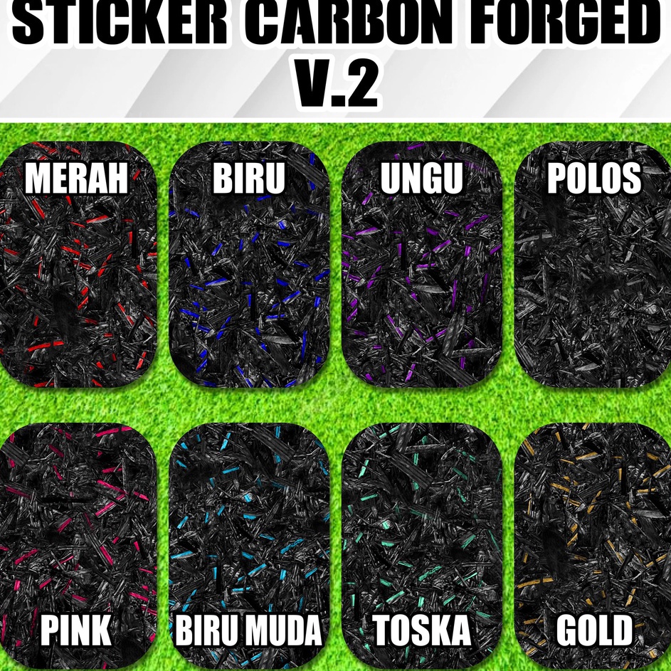 Jual V2 Sticker Carbon Forged Stiker Motor {BIT.3Jn23ғ} | Shopee Indonesia