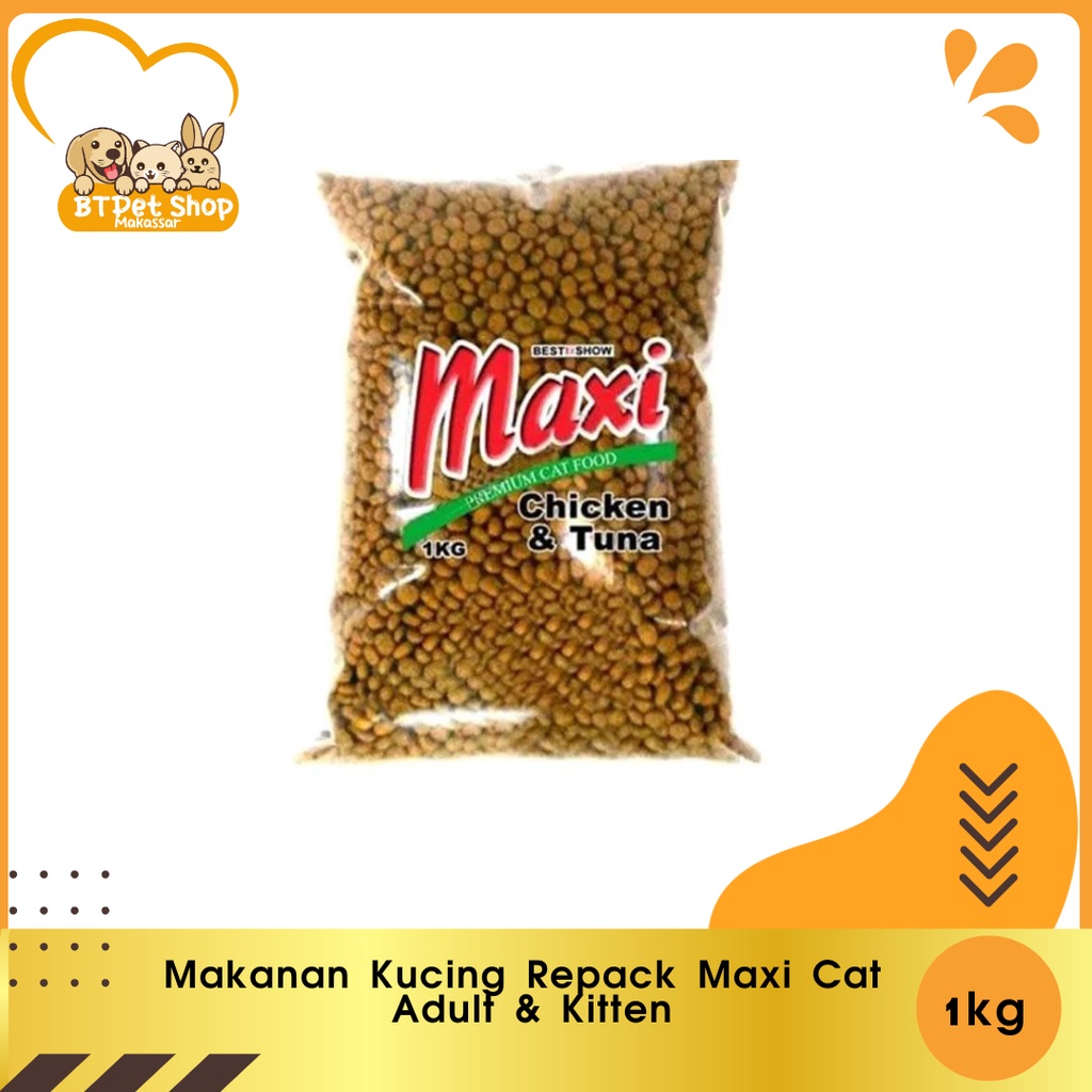 Jual Makanan Kucing Maxi cat Repack 1 kg | Shopee Indonesia