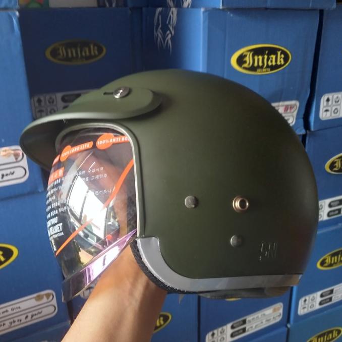 Jual HELM RETRO INJAK NEW (GLOSSY) | Shopee Indonesia