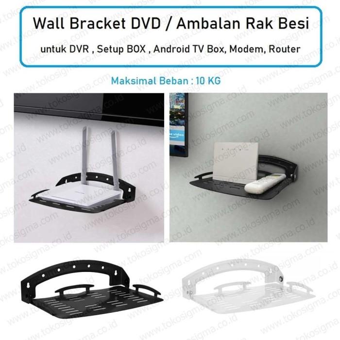 Jual Ambalan Rak Besi Bracket Dvd Dvr Cctv Rak Dinding Router Tv Setup ...