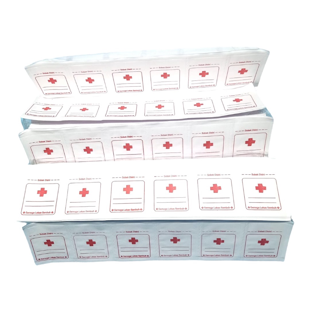 Jual Kertas Puyer Obat Press Logo Umum Merah/Kertas Pembungkus Obat ...