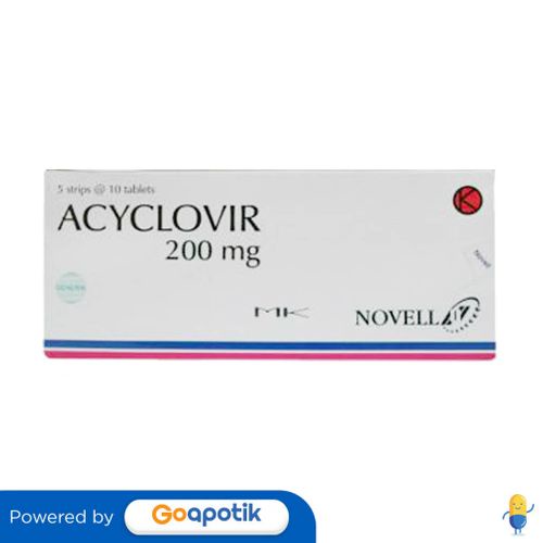 Jual ACYCLOVIR NOVELL 200 MG BOX 50 TABLET | Shopee Indonesia