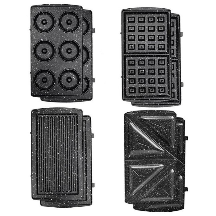 Jual Idealife Il202 3In1 Sandwich Grill Waffle Maker Black Shopee