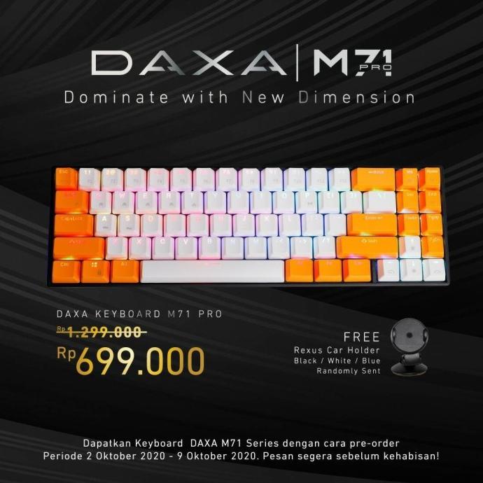 Jual KEN591 Rexus Daxa M71 Pro RGB Wireless Mechanical Gaming Keyboard