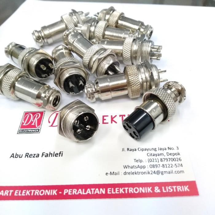 Jual GX12 Aviation Plug Connector CB 4 pin 4pin 4p 12mm 12 mili male ...
