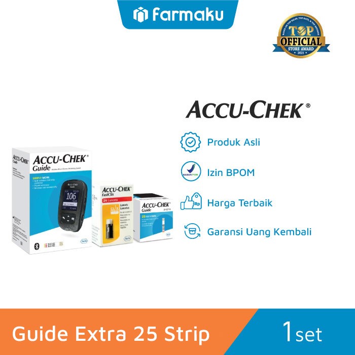 Jual Accu Chek Guide Paket Cek Tes Gula Darah Alat Strip Pen Lancet