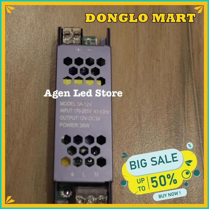 Jual POWER SUPPLY 3A ADAPTOR SWITCHING LED 3A 12V 3 AMPERE TRAFO 3 ...