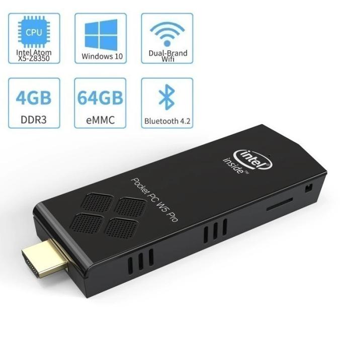 Jual T5 Mini PC Stick RAM 4GB ROM 64GB Windows 10 - W5 PRO Upgraded ...