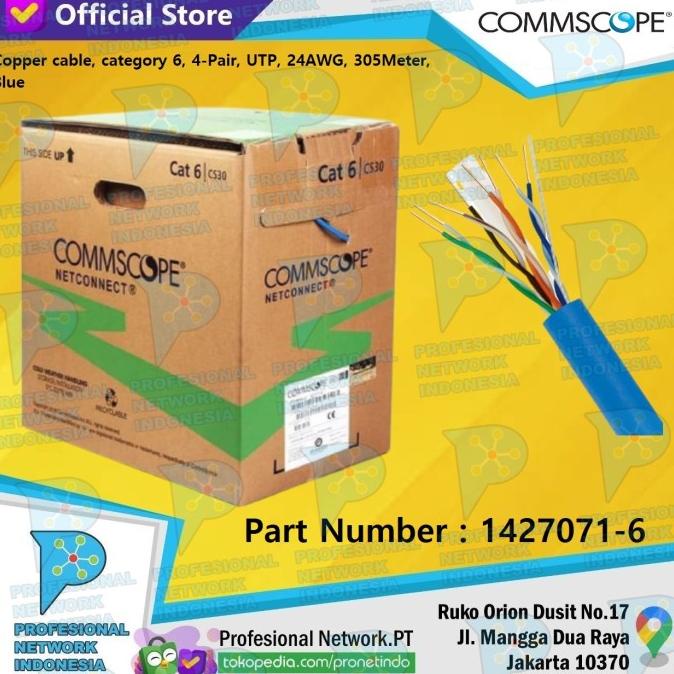 Jual Amp kabel cat6 / cat 6 Commscope kabel utp data lan cat 6 / amp