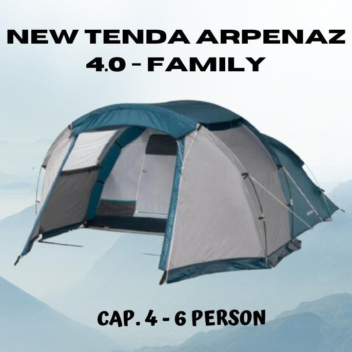 Tenda Family Besar Arpenaz 4.0 4 Person 1 Bedroom Quechua 8322425 S5