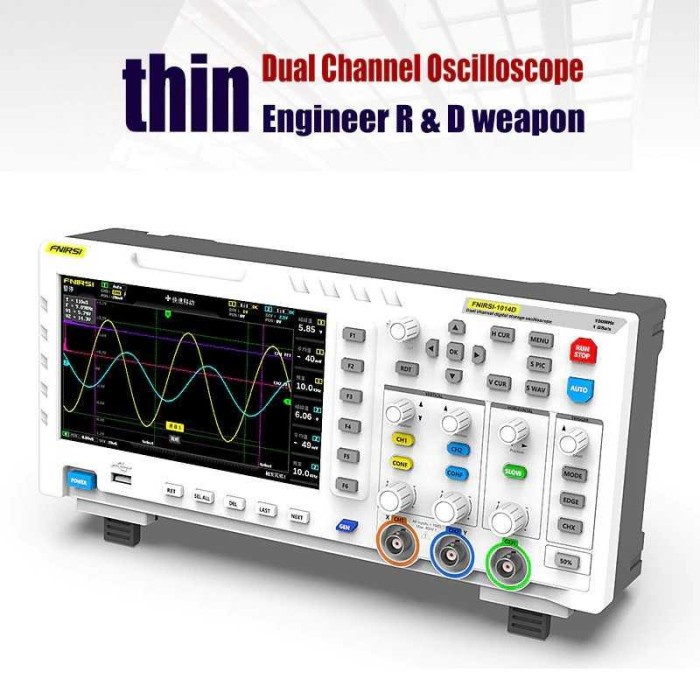 FNIRSI 1014D 2 in 1 Digital Oscilloscope with 100X High Voltage Probe