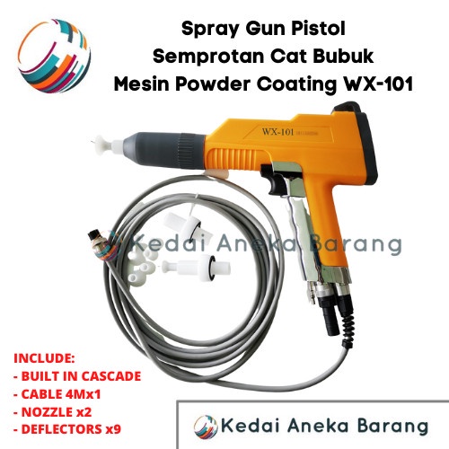 Jual Spray Gun Pistol Semprotan Mesin Powder Coating Cat Bubuk Wx101