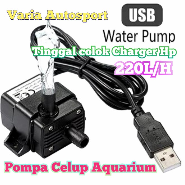 Jual POMPA AIR CELUP USB M1 MINI BRUSHLESS 5V SUBMERSIBLE PUMP | Shopee ...