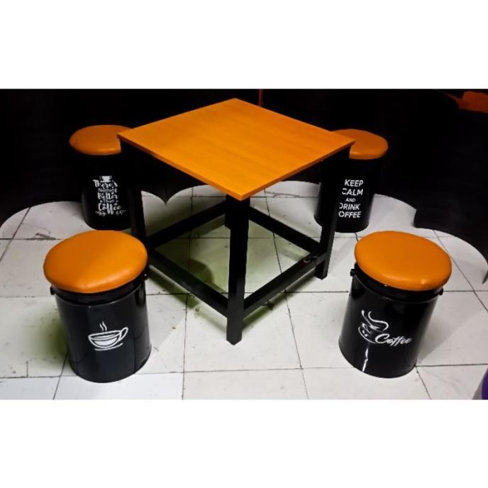 Jual Set 4 Kursi 1 Meja Kursi Cafe Kursi Tong Shopee Indonesia 1211