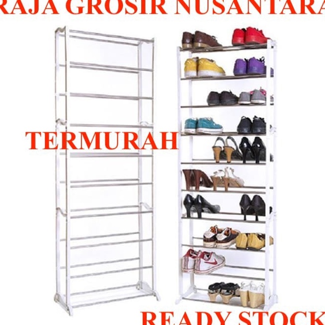 Jual Model Baru Rak sepatu minimalis 10 tingkat plastik lemari sepatu