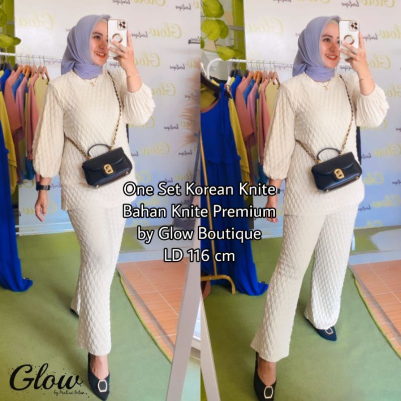 Jual One Set Korean Knite by Glow Boutique | Shopee Indonesia