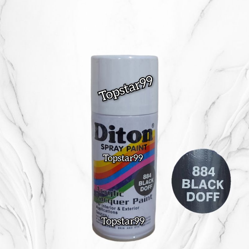 Jual Pilok Pylok Pilox Cat Semprot Diton Hitam Doff Dop Black Doff 884