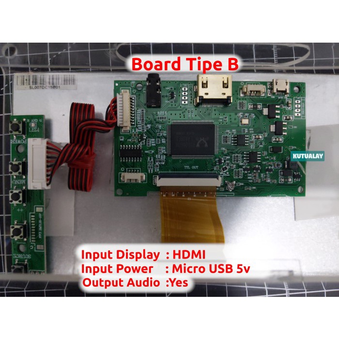 Jual Best Seller Paket Monitor Lcd 7 Inch Hdmi Vga Av Ttl 50 Pin Lvds ...
