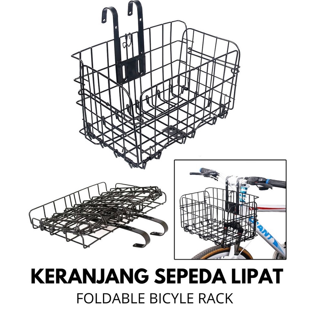 Jual REKOMENDASI KERANJANG SEPEDA LIPAT FOLDABLE BICYCLE RACK | Shopee ...