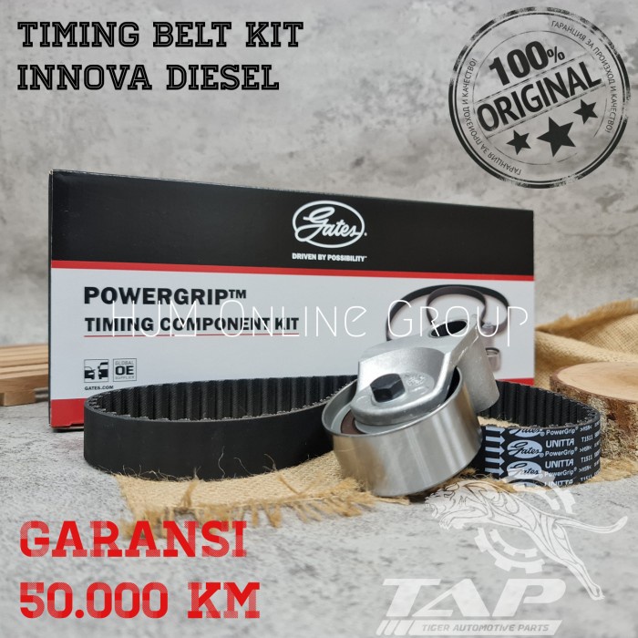 Jual Timing Belt Kit Innova Fortuner Hilux Diesel Gates Unitta Original ...