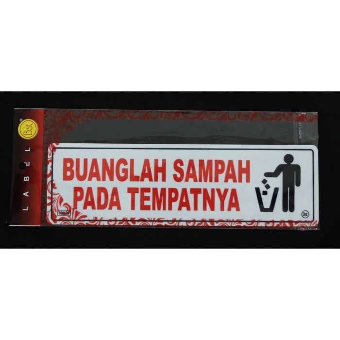 Jual PAPAN LABEL AKRILIK SIGN BUANGLAH SAMPAH PADA TEMPATNYA | Shopee ...