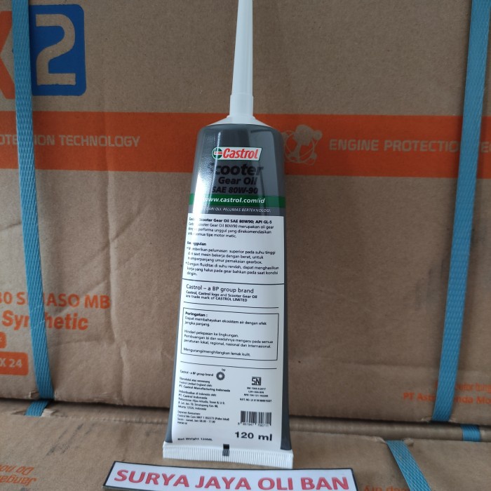 Jual Oli Gardan Motor Castrol Scooter Gear Oil SAE 80W90 120mL Asli