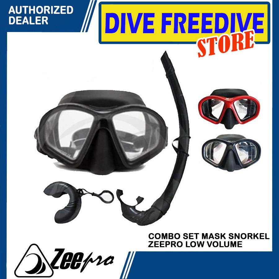Jual Mask Zeepro Low Volume Apnea + Snorkel Nautilus Foldable Masker