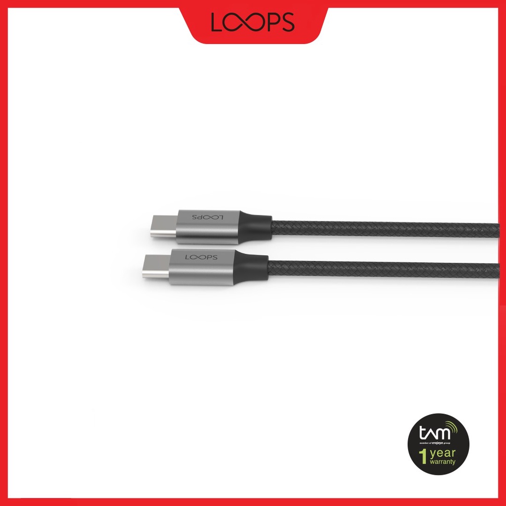 Jual LOOPS USB C to C Cable 1,2M - Black | Shopee Indonesia