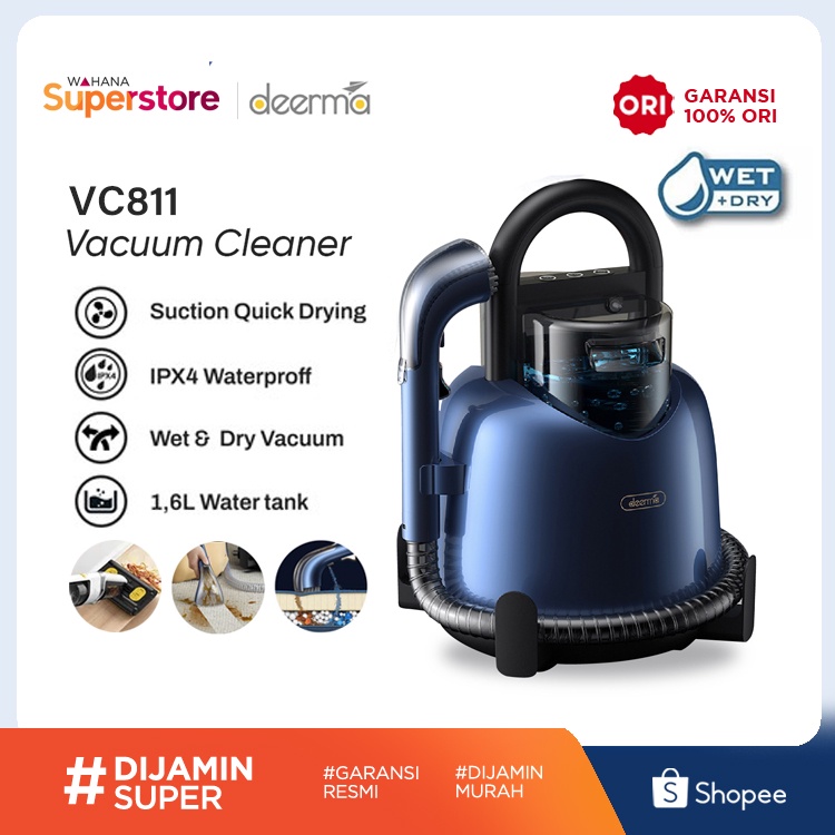 Jual Deerma Vacuum Cleaner Penyedot Debu Sofa & Kasur - BY200 Biru ...