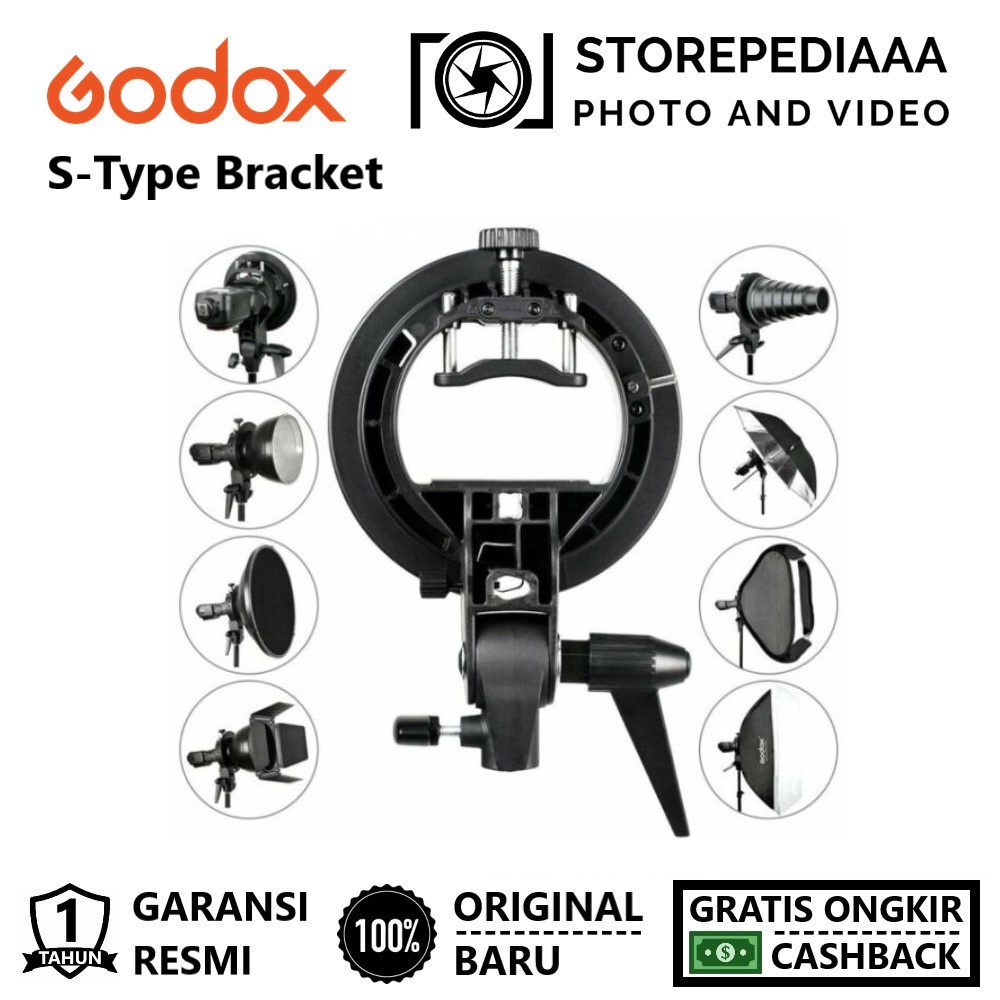 Jual Godox S-Type Bracket Bowens Mount Flash Speedlight Holder | Shopee ...