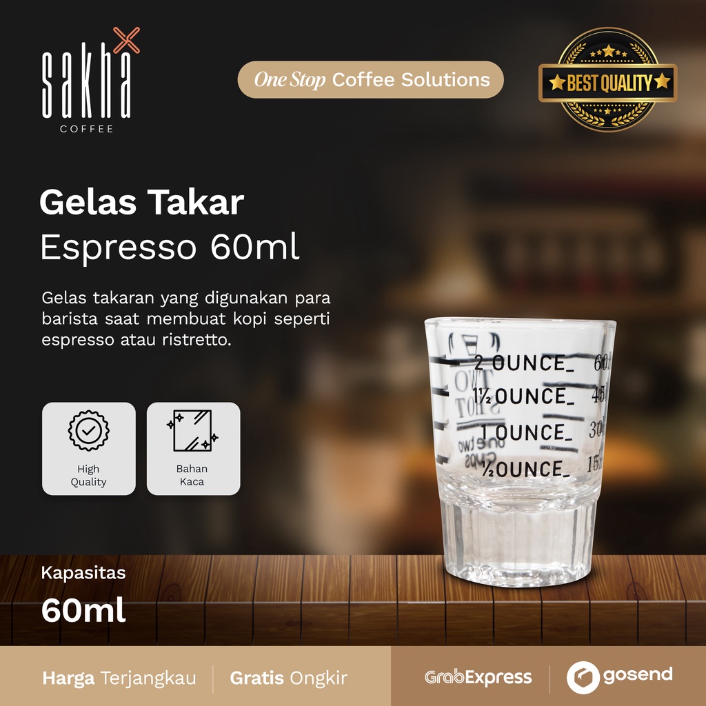 Jual Gelas Takar Kopi Ukur Espresso Coffee Measuring Cup One Shot Kaca 60ml Shopee Indonesia 9183