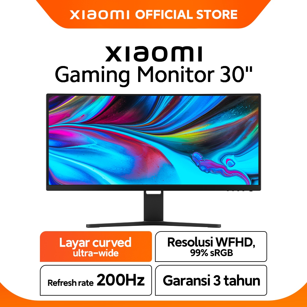 Jual Official Xiaomi Curved Gaming Monitor 30" 200Hz WFHD 99% sRGB ...