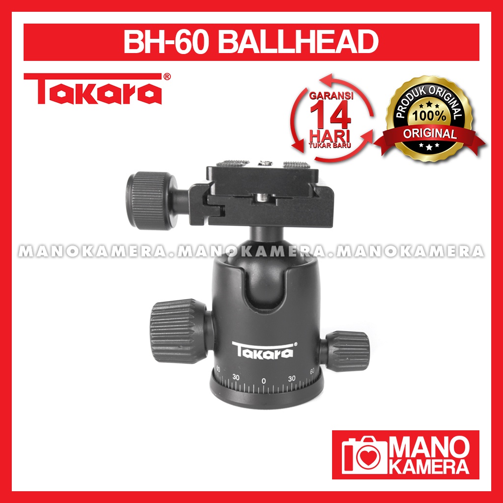 Jual Takara BH60 Ball Head with Arca Swiss Plate for Tripod Monopod Shopee Indonesia