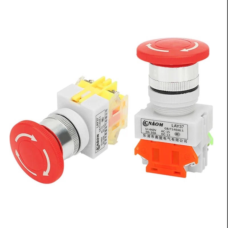 Jual Saklar Stop 660V 10A LAY3711ZS NO+NC Switch Push Button Emergency