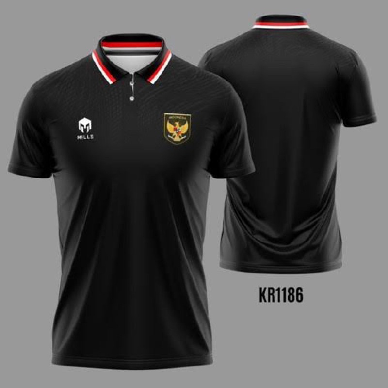 Jual Jersey Timnas Indonesia Mills Player Issue Third Hitam | Shopee ...