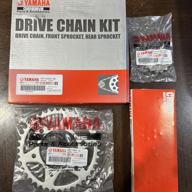 Jual 45P GEAR SET GEARSET RANTAI PAKET MOTOR BYSON BISON GIR KARBU