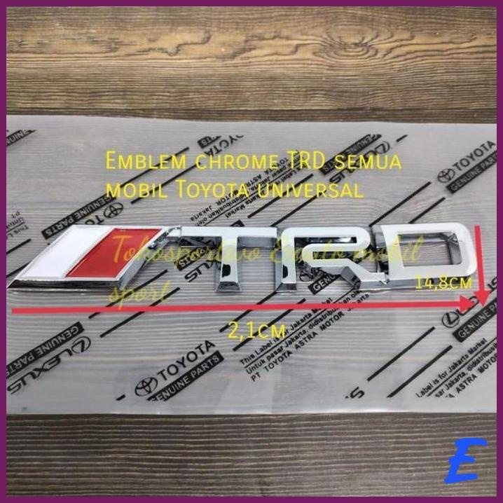 Jual Emblem Logo Stiker Lambang Tulisan Huruf Toyota Trd Chrome Abs