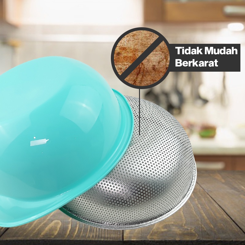 Jual Rosh Wadah / Saringan Buah Stainless Steel 28.5 Cm Fruit Colander ...