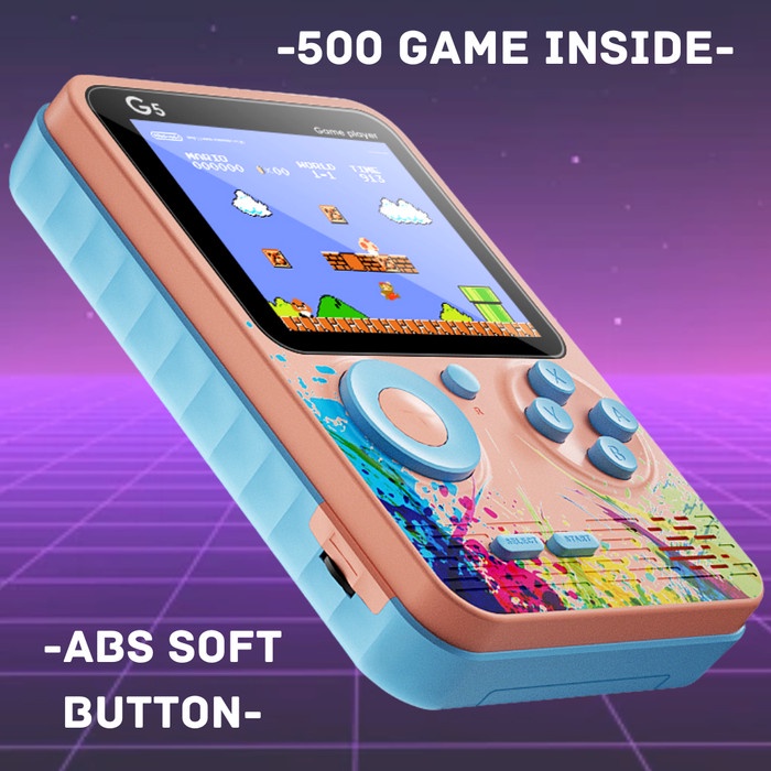 Jual GAME BOX G5 3 INCH SINGLE PLAYER 500 GAMES IN 1 / GAME BOY