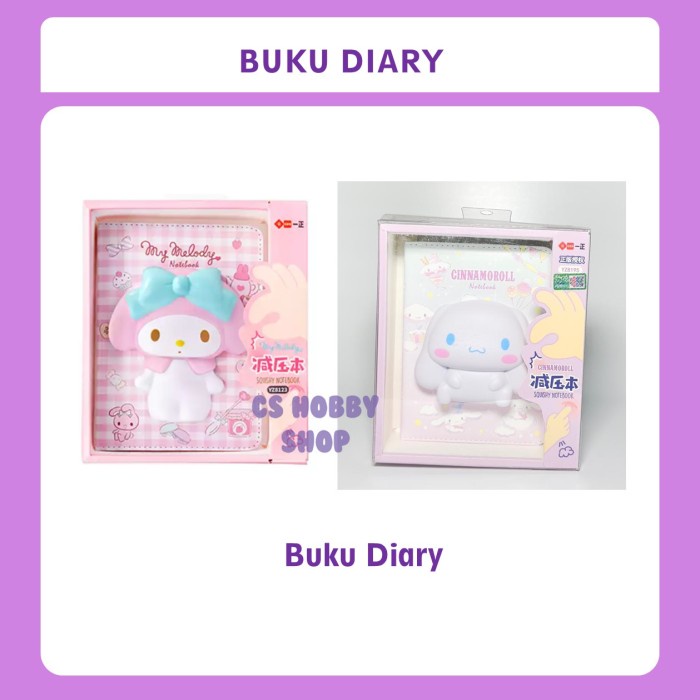 Jual BISA COD Buku Diary Sanrio Dengan Gambar Sanrio Squishy ...