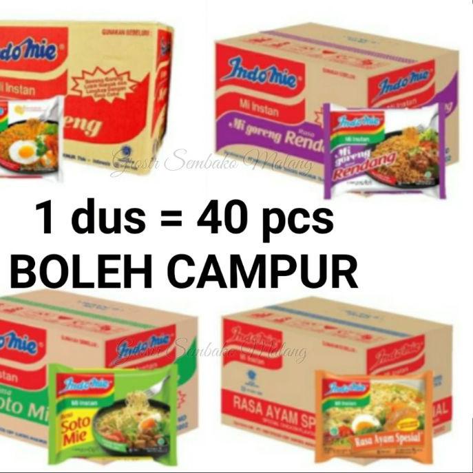 Jual COD⭐INDOMIE DUS CAMPUR / INDOMIE DUS MIX / INDOMIE GORENG DUS