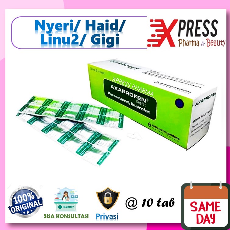 Jual ⚡XPRESS⚡ Axaprofen STRIP Obat Nyeri Linu Pegal Haid Demam Tablet ...
