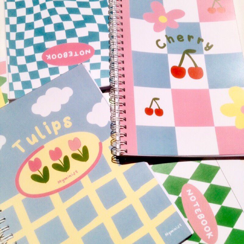 Jual Notebook Ring Spiral A5 Aesthetic Isi 50 Lembar 100 Halaman Buku ...