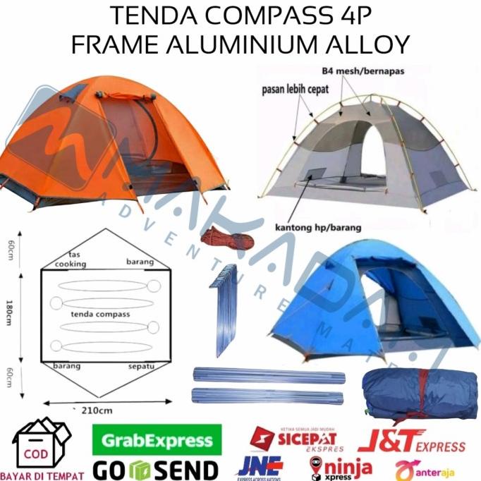 Jual Tenda Camping 4 Orang Ultralight Ul Compass Frame Aluminium Alloy Shopee Indonesia