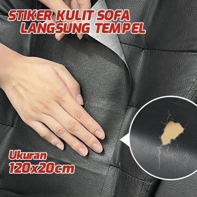 Jual Stiker Sticker Kulit Perekat Penambal Tambalan Kursi Sofa jok tas ...