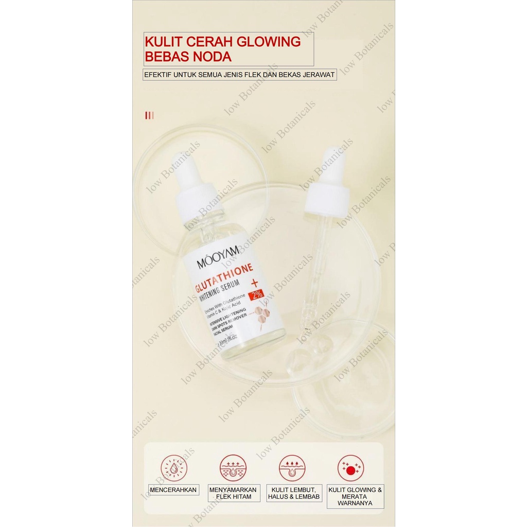 Jual [MOOYAM] GLUTATHIONE BRIGHTENING SERUM - MENCERAHKAN KULIT &  MENYAMARKAN FLEK HITAM 30ml | Shopee Indonesia