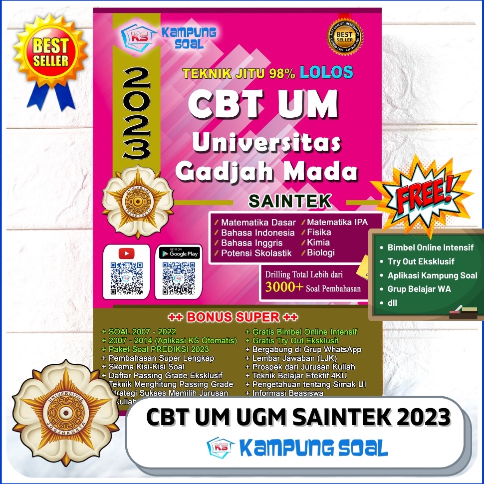 Jual MURAH New!! CBT / UTUL UM UGM SAINTEK 2023 by Kampung Soal ...